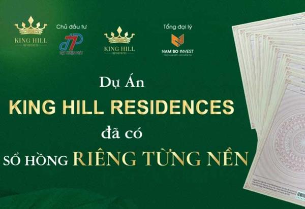 Dự án King Hill Residences đã có sổ hồng riêng từng nền